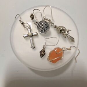 Set of 5 earrings for people with lots of ear piercings